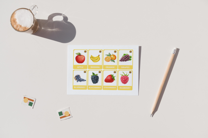 48 Printable Fruit Flash Cards - Image 2