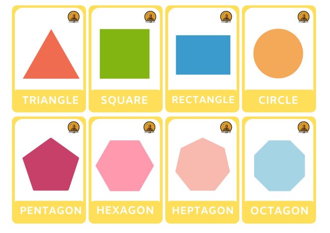 48 Printable Shape Flash Cards